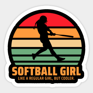 softball girl Sticker